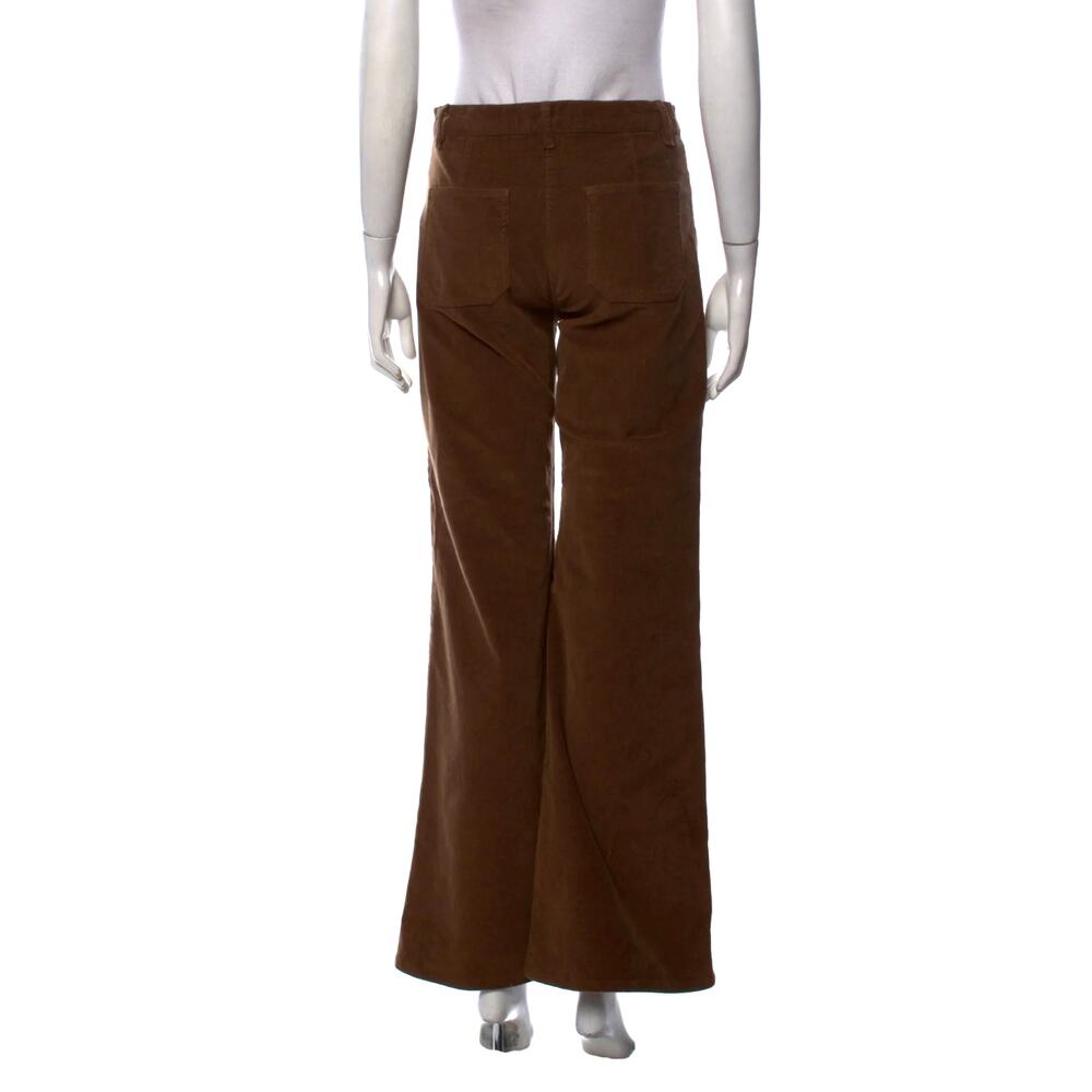 Nili Lotan Womans 2 Florence Wide Leg Corduroy Flare Pants High Rise Cigar Brown - Picture 5 of 14